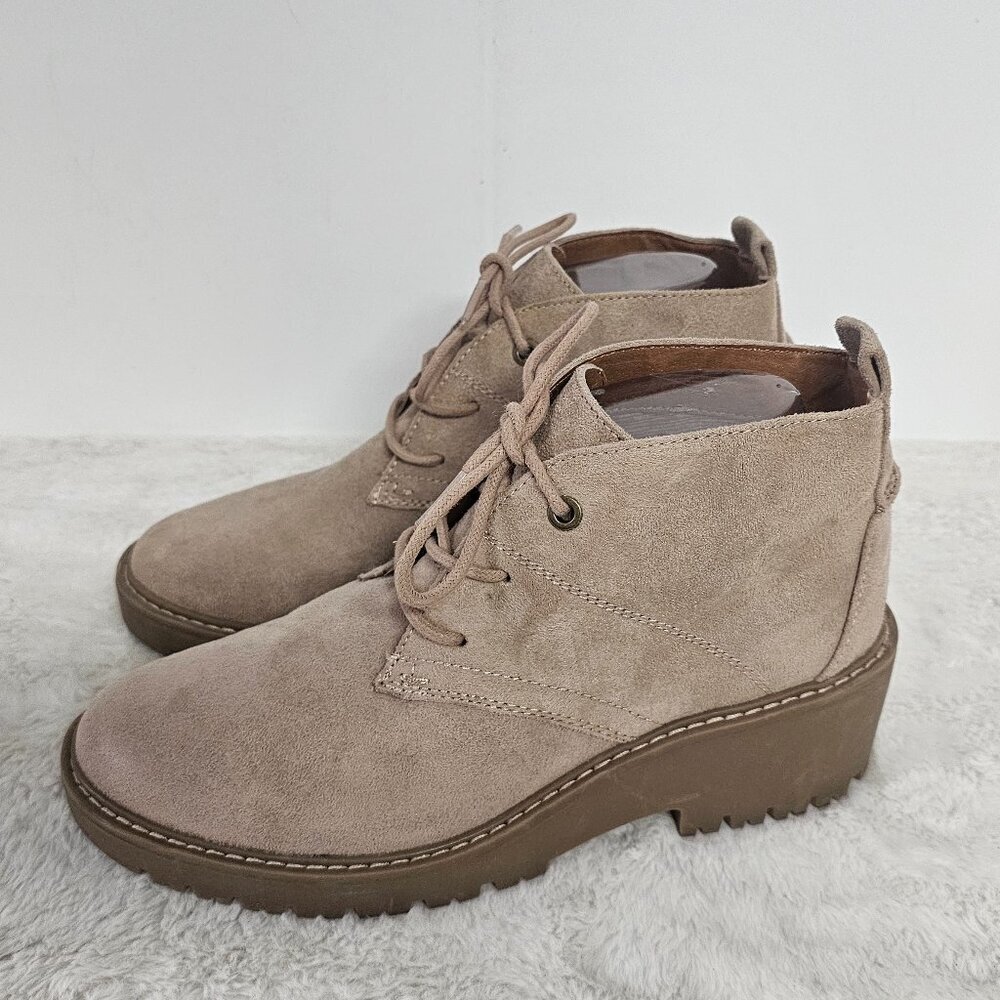 White Mountain Tan Faux Suede Bootie Boho Hippie 8.5